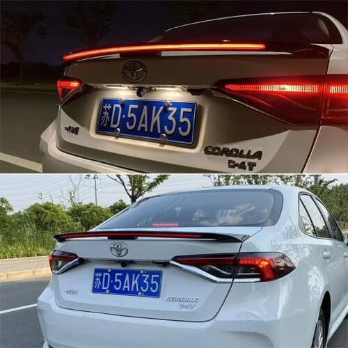 Use For Toyota Corolla Altis 2019 2020 2021 Year Spoiler ABS Plastic lamp light Rear Trunk Wing Car Body Kit Accessories