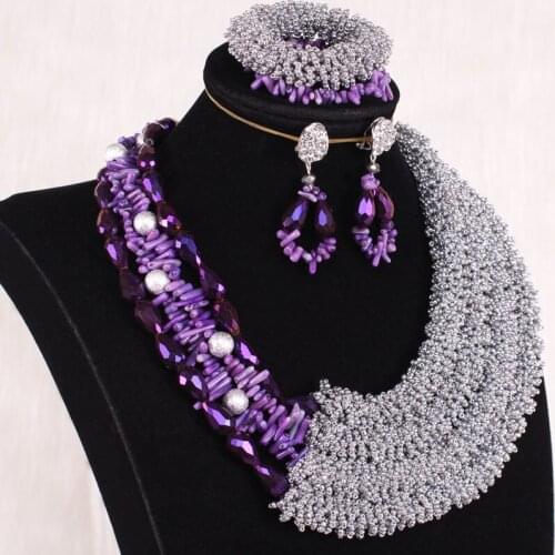 Dudo African Jewelry Set Choker Orange Coral Beaded Balls Crystal Beaded Balls Fine Nigerian Wedding Beads Set 2020