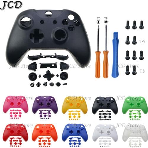 JCD Full Housing Shell For Xbox One S Replacement Case With Buttons Kit Tools W/ Screws For Xbox one slim wireless Controller
