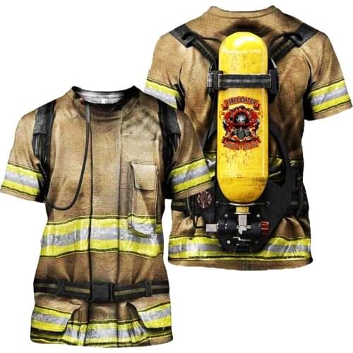 Fire Department Suit 3D All Over Printed T Shirts Sweatshirt 3D Printing Hoodie/Zipper Men Women New Style Sportswear Tops T212