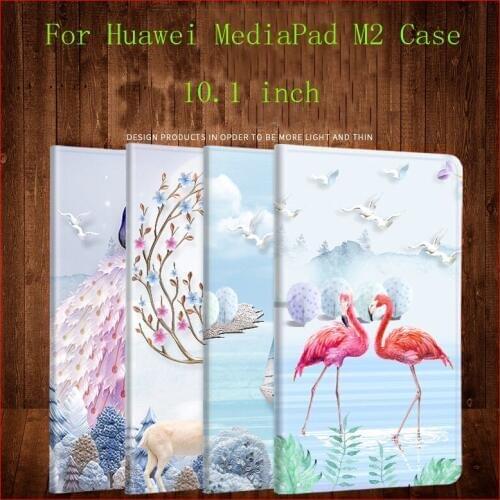 PU Leather Magnetic Flip Tablet Case Cover for HuaWei Mediapad M2 10.1 inch M2-A01M M2-A01L M2-A01W Smart Stand Fundas Bag Capa