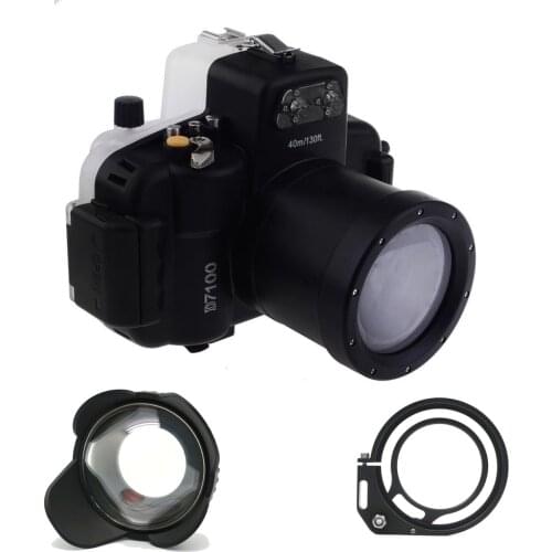 Meikon 40M Waterproof Underwater Camera Housing Case Bag for Nikon D7100 Camera