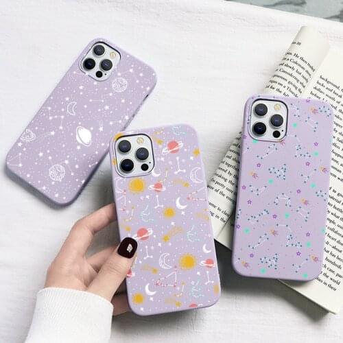 For Xiaomi Redmi Mi Note K30S K40 10 9 8 10S Pro Poco X3 NFC 8T 7 5 10T Pro 11 Lite K20 CC9 9T CC9e Cute Starry Sky Matte Covers