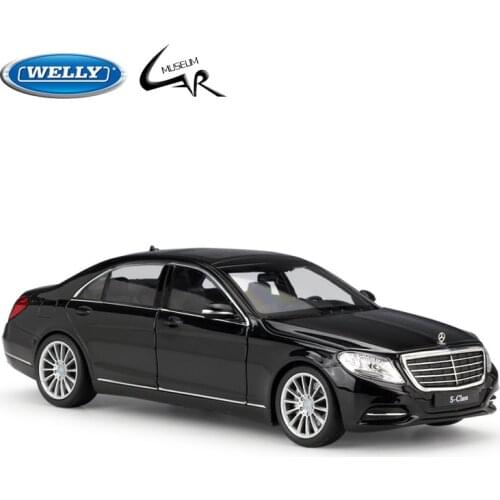WELLY 1:24 Model Car Simulation Alloy Metal Toy Car Childrens Toy Gift Collection Model Toy Gifts Mercedes Benz S-Class