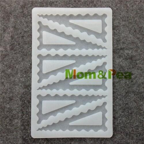 Mom&Pea CX071 High Quality Curved Tri-angle Shaped Silicone Mold Chocolate mold Cake Decoration