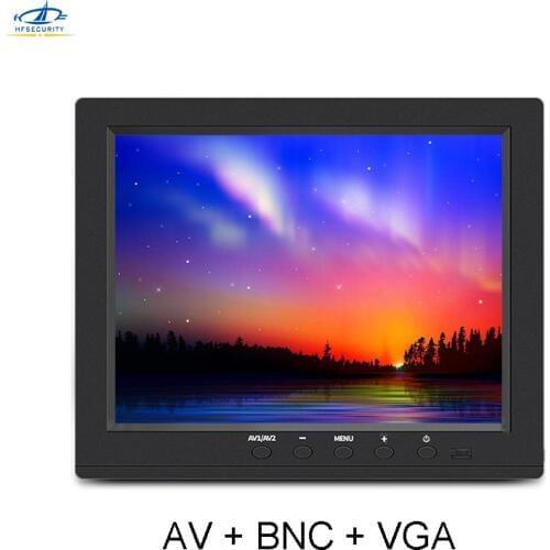 8 Inch 800* 480P CCTV Monitor BNC AV Screen VGA Video Monitors PAL NTSC Monitor Reversing Display Laptop TFT Color Screen