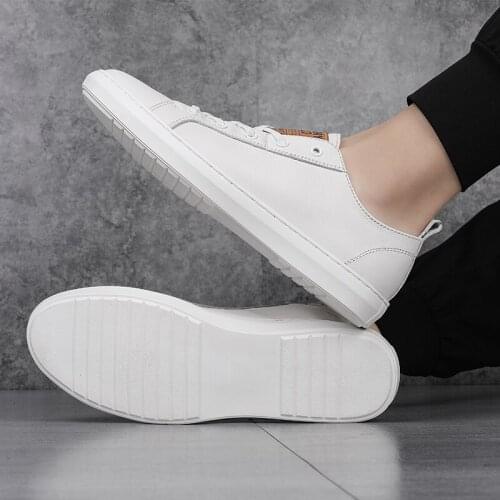 Mens Casual Shoes Lightweight Breathable Men Shoes Flat Lace-Up Men Sneakers White Black Business Travel Shoes 38-45