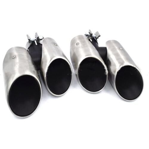 One Pair Car Styling Black /Silver Muffler Tip For Porsche Cayenne Macan Upgraded 2014-2017 Car Back Exhaust Pipe