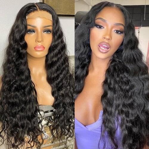 Loose Deep Wave Wig Preplucked Hairline Wig For Women 30 Inch 13x4 Lace Frontal Human Hair Wigs Lace Closure Wig Fast Delivery