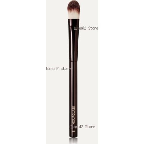 Hourglass #8 Makeup Brushes Large Concealer Dark-Bronze Metal Handle Tapered Flawless Foundation Cream Beauty Cosmetics Tools