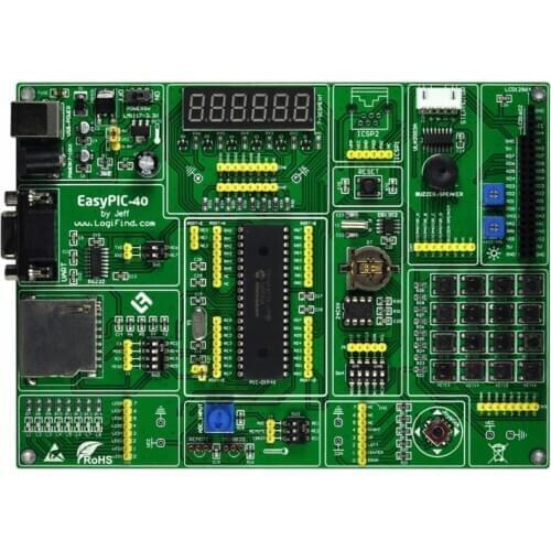 PIC microcontroller learning development board easyPIC-40 with PIC18F452 chip