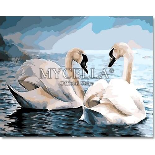Full,DIY,Diamond Painting,Animal,Swan,Diamond Embroidery,Cross Stitch,Needlework,Diamond Mosaic,Home Decoration,Christmas Gift