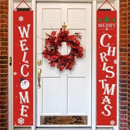 Christmas Door Banner Merry Christmas Decor for Home Christmas Ornaments Xmas Decor Happy New Year 2021 Navidad Natal