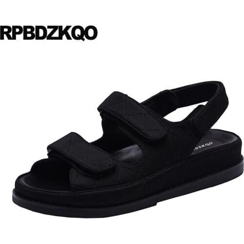 Ladies black slingback casual open toe pink fashion luxury white women sandals flat summer 2019 female shoes designer korean