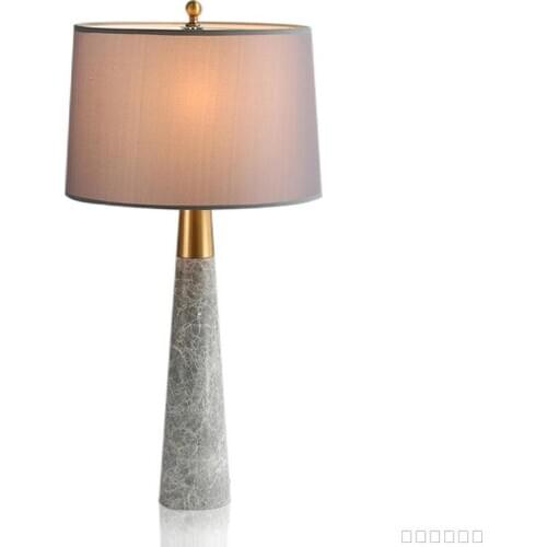 SGROW Fashion Marble Table Lamp Modern American Minimalist Design Marble Metal Lampara for Living Room Bedroom Lighting Fixtures