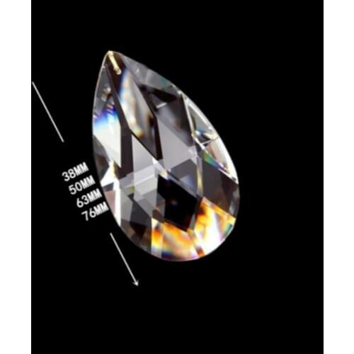 38mm/50mm/63mm/76mm/89mm Glass Crystal Mesh Chandelier Parts Suncatcher Pendant For Lighting Hanging Drops