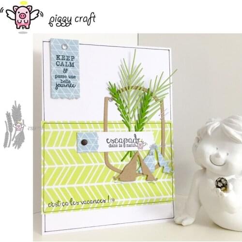 Piggy Craft metal cutting dies cut die mold 4Pcs Leaves leaf strip Scrapbook paper craft knife mould blade punch stencils dies