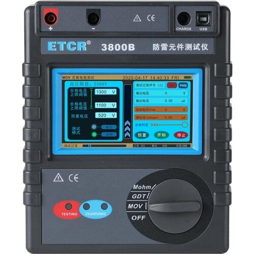 ETCR3800B Lightning Arrester Tester / Lightning Protection Component Test Device