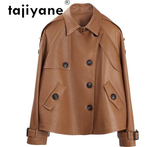 2021 Korean Women Autumn Clothes Real Sheepskin Jackets Woman Genuine Leather Coats Oversize Mujer Chaqueta TN2096
