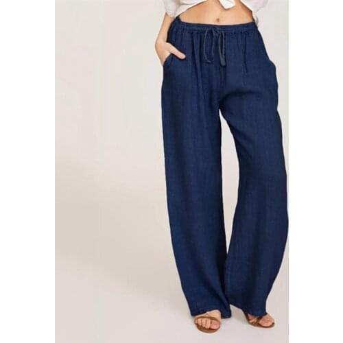 2021 Retro Solid Color Wild Straight Wide Leg Pants Female Spring New Korean Fashion High Waist Casual Long Pants