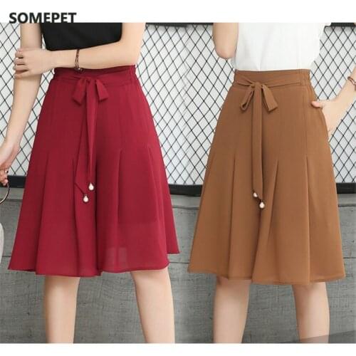 2021 Summer Big Size Women Loose Chiffon Shorts Slim Lady High Waist Thin Skirt Shorts girl Shorts Streatwear