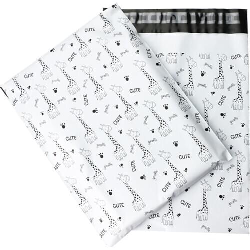 100PCS 10x13inch Courier Bags Printing Poly Mailers Giraffe Pattern Poly Mailer Self Seal Envelopes Shipping Packaging Bags