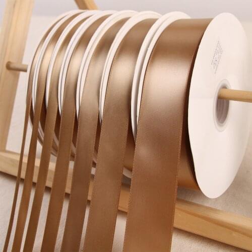 100yard Champagne Color Decorative Grosgrain Xmas Ribbon Handmade DIY Headwear Accessories Wedding Gift Wrap Ribbons Ruban Satin