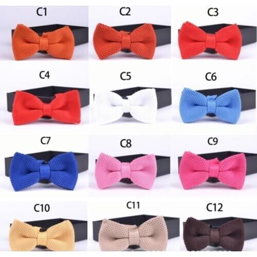 1000pcs/lot adult candy color knitted Plain Bowtie/men Tuxedo General Party Neckties Butterfly knit Bow tie