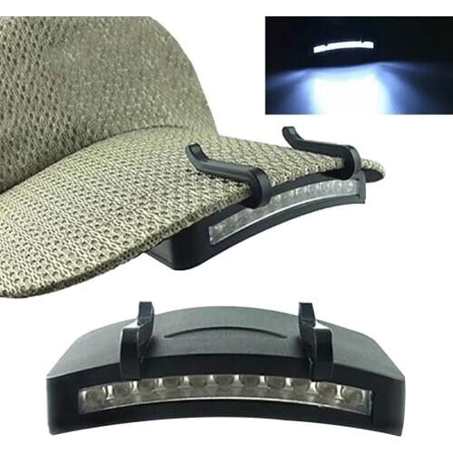 Super Bright Night Fishing 11-LED Cap Light Headlight Headlamp Head Flashlight Head Hat Clip On Light Fishing Head Lamp