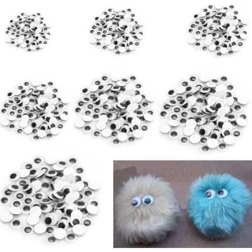 2018 New 1Pack(100 Pieces) 6-20mm Wiggly Wobbly Googly Eyes Self-adhesive Scrapbooking Crafts Mixed Baby Kids Child Gifts