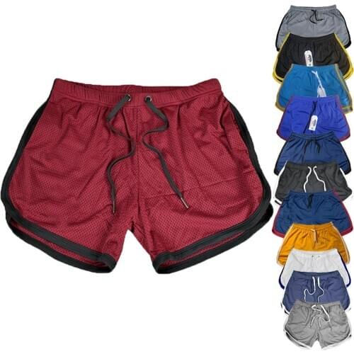 2020 Sports Workout Shorts Men Mesh Gym Running Short Pants Man Training Fitness Bodybuilding Underwear Jogging Tennis Shorts