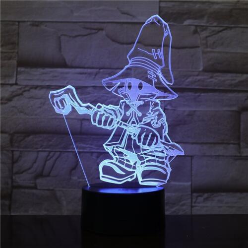7 Color Changing USB Touch Switch 3D Lovely Scarecrow Hat Shape Night Light Lamp LED Baby Sleep Decor Lighting Gifts 2435