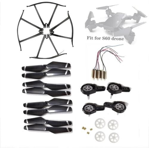 Quadcopter S60 Rc Drone Replacement Accessories Engines Motor Gears Parts Props Arm Propeller Protection