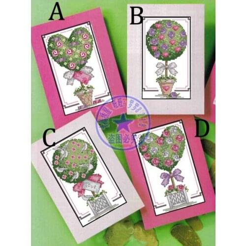 FREE Shipping popular Full Set cross stitch Valentines Card Love, valentine gift cards, wedding card