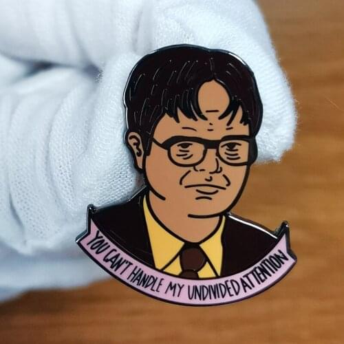 The Office You Can't Handle My Undivided Attention Brooch funny quote Brooch Tv Series Jewelry