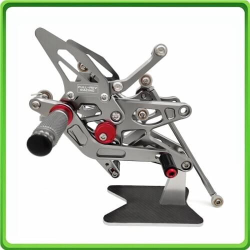 CNC Adjustable Rearsets rear set sets footrest foot rest pegs pedal for Yamaha R1 04 05 06 YZF-R1 2004 2005 2006 Gray