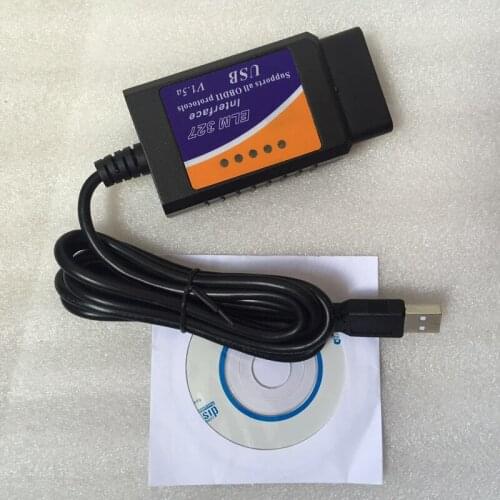 ELM327 USB Scanner Diagnostic Tool ELM327 OBD2 support most OBDII protocols elm327 usb obd code readers scan tools interface