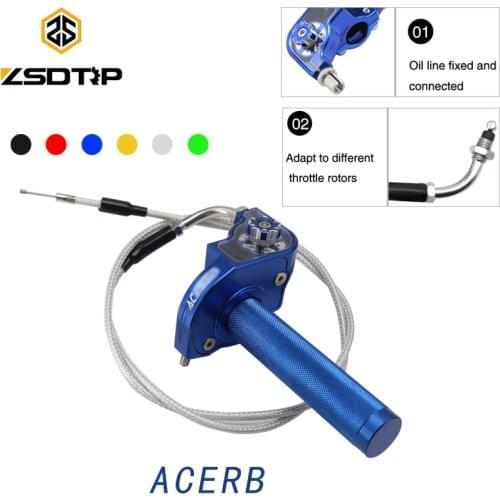 ZSDRTP For ACERBI 22mm Throttle Grip Twist Quick Action Gas Throttle Settle+Elbow Cable Fit Dirt Pit Bike 50cc 110cc 125cc 250cc