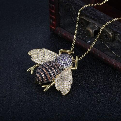 Personality Fashion Cute Insect Animal Necklace Pendant For Women High Quality Necklaces Wholesale