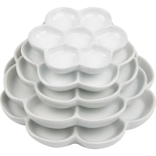 Ceramic Plum Color Palette Watercolor Paint Palette Gouache Palette Office Calligraphy Painting Supplies Empty Palette