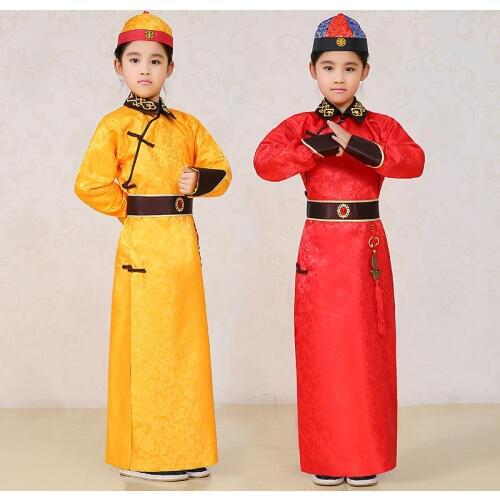 Boy Beller Qing Dynasty Costume Chinese Traditional Ming Costume Children Ancient Prince Stage Performance Robe With Hat 18