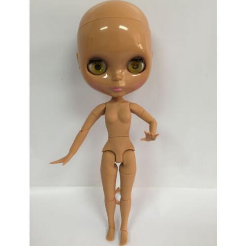 C. joint body Nude blyth Doll,black skin without hair,Suitable For DIY Change BJD Toy For Girls