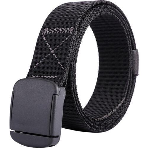 Best YBT Unisex belt Prevent allergy Plastic Smooth buckle Nylon Men belt outdoor casual sport Men and Women belt