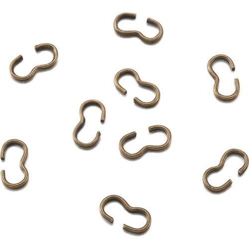 100pcs Chain Connectors Findings Iron End Links Clasps DIY Bracelet Necklace Jewelry Making Metal Bails Pendants 8x4x2mm