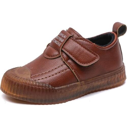 MHYONS Spring Autumn England Style Baby Leather Shoes White Toddler Shoes Girl Letters Small Children Boys Sneakers Clear Flats