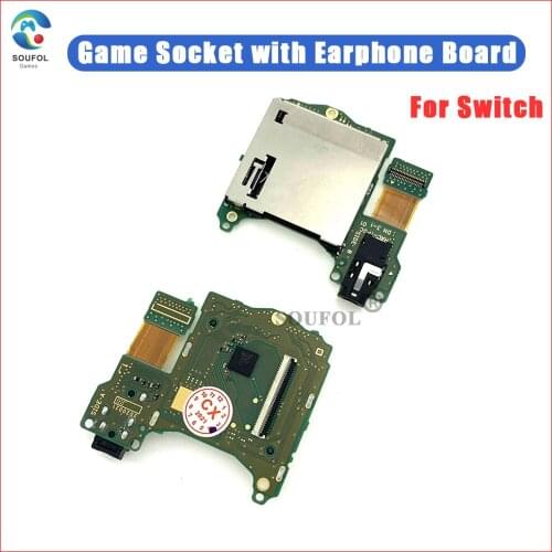 New For Nintendo Switch Game Card Slot Socket Board With Headphone Earphone Headset Port Replace Spare Part Dropshipping