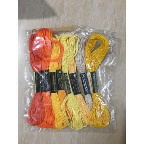 Oneroom 8Pcs/lot 7.5m length Similar DMC Threads Cross Stitch Cotton Embroidery Threads For DIY Sewing Tools Accessories