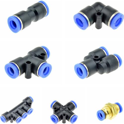 Air Pneumatic Fitting 8mm 10mm 6mm 4mm 12mm OD Hose Tube Gas Quick Connector Coupler