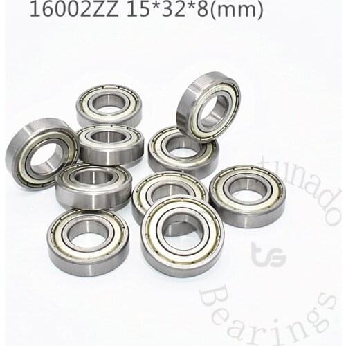 16002ZZ 15*32*8(mm) 1Piece bearing ABEC-5 16002 16002ZZ metal sealing type chrome steel deep groove bearing
