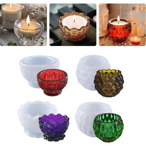 DIY Candle Holder Epoxy Resin Mold Handmade Candlestick Flowerpot Plant Pot Mould Silicone DIY Crafts Home Decorations Tools